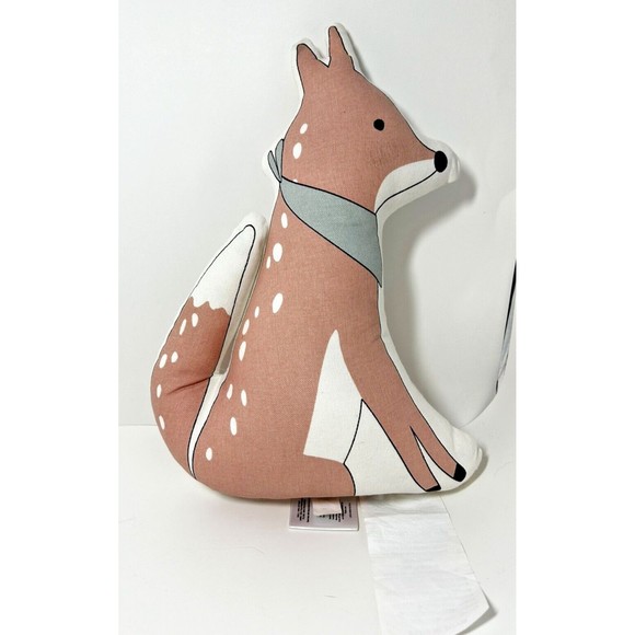 Little Co. By Lauren Conrad Canvas Fox Shaped Decorative Accent Pillow 12x16” - Picture 2 of 9